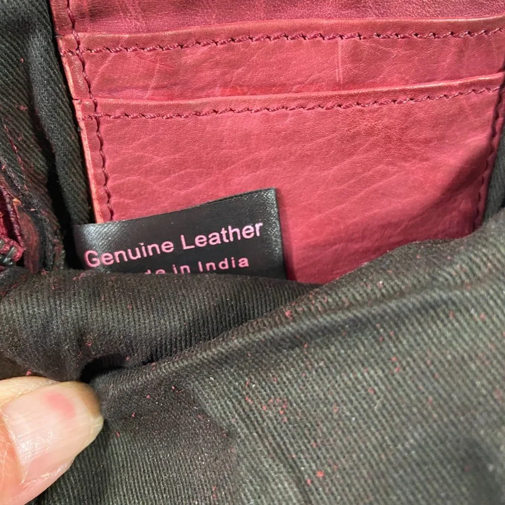 HARBOUR 2nd Compact Red Leather Crossbody Bag